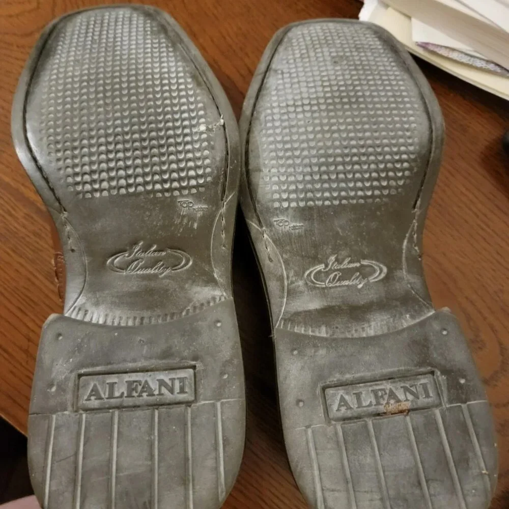 ALFANI Italian Men's Brown  Dress Shoes  Size 10